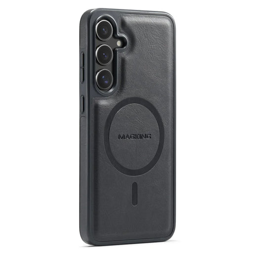 MAGKING K1 Series For Samsung Galaxy S26 Magnetic Case PC + TPU + PU Leather Phone Cover - Black - 1