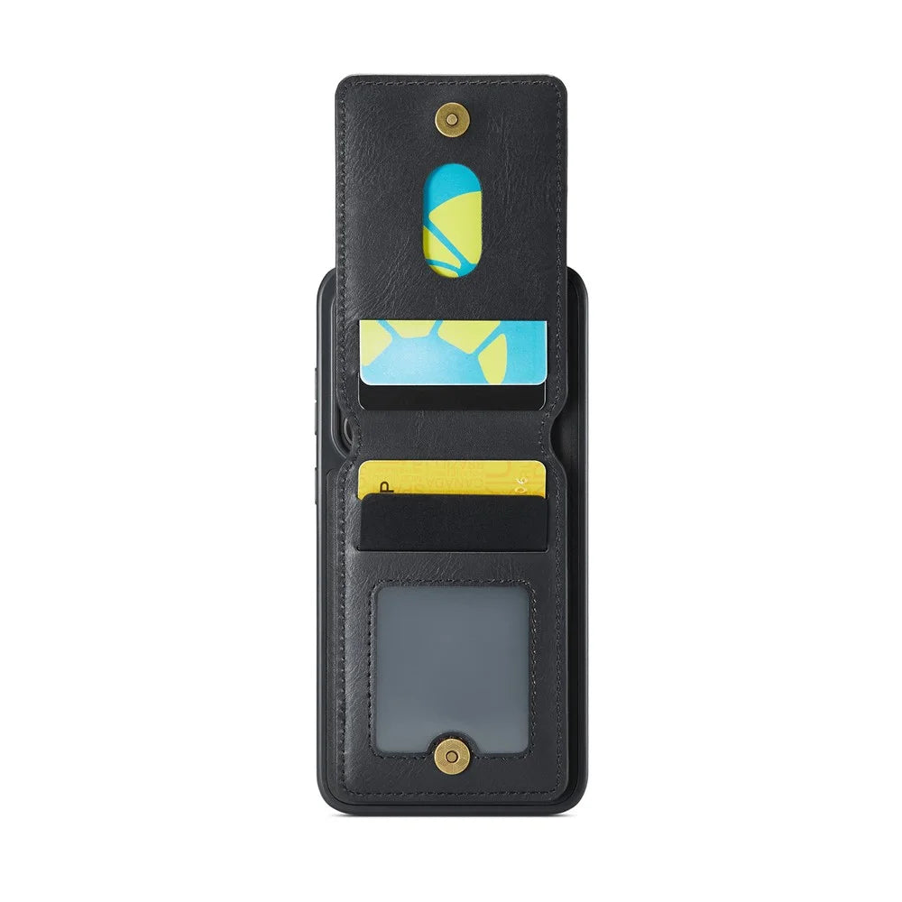 MAGKING K1 Series For Samsung Galaxy S26+ Magnetic Case PC + TPU + PU Phone Cover with Card Holder - Black - 6