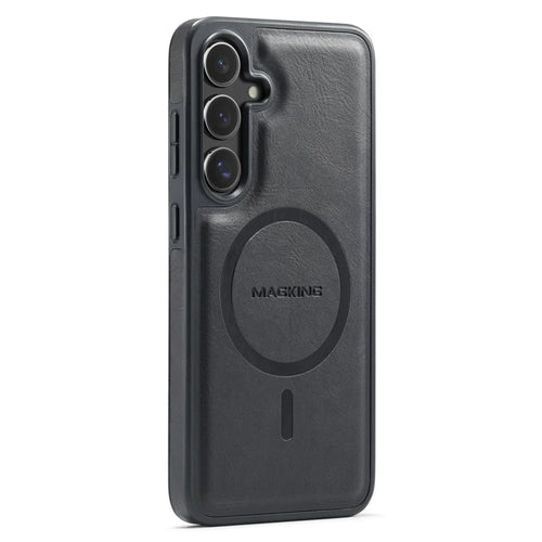 MAGKING K1 Series For Samsung Galaxy S26+ Magnetic Case PC + TPU + PU Leather Phone Cover - Black - 1