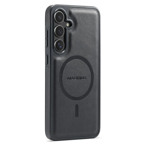 MAGKING K1 Series For Samsung Galaxy S26+ Magnetic Case PC + TPU + PU Leather Phone Cover - Black - 1