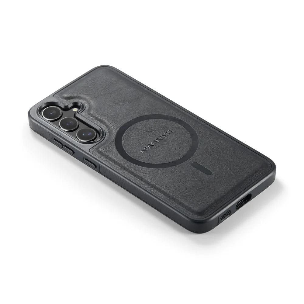 MAGKING K1 Series For Samsung Galaxy S26+ Magnetic Case PC + TPU + PU Leather Phone Cover - Black - 4