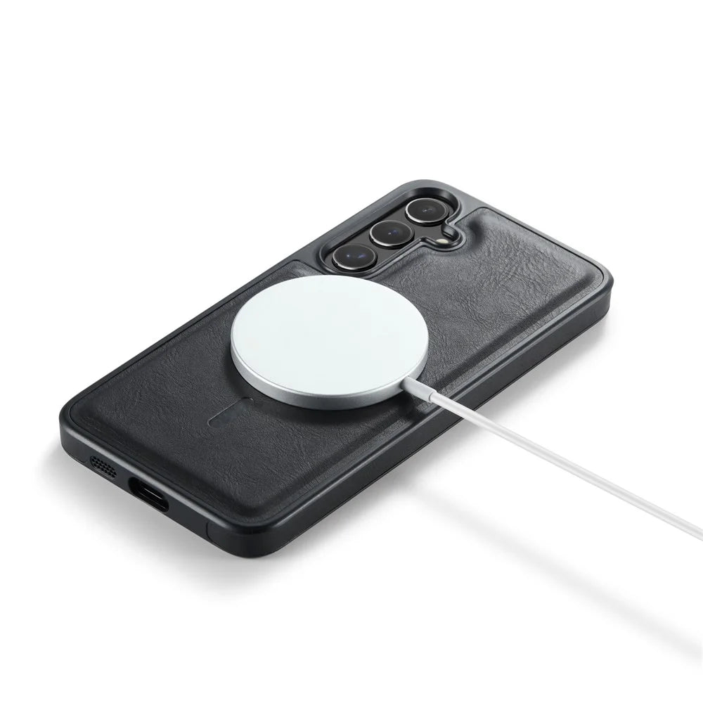 MAGKING K1 Series For Samsung Galaxy S26+ Magnetic Case PC + TPU + PU Leather Phone Cover - Black - 7