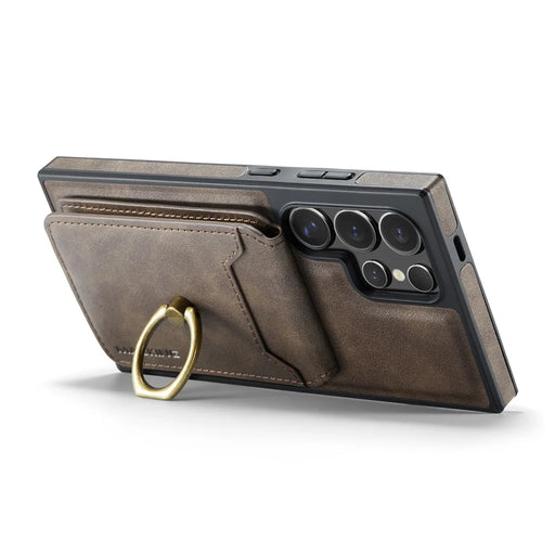 MAGKING K1 Series For Samsung Galaxy S26 Ultra Magnetic Case PC + TPU + PU Phone Cover with Card Holder - Coffee - 2