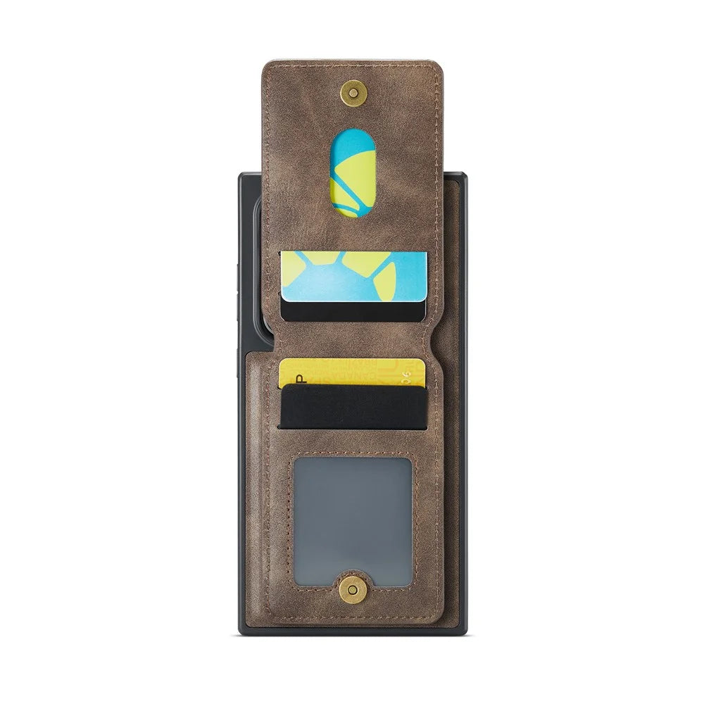 MAGKING K1 Series For Samsung Galaxy S26 Ultra Magnetic Case PC + TPU + PU Phone Cover with Card Holder - Coffee - 6