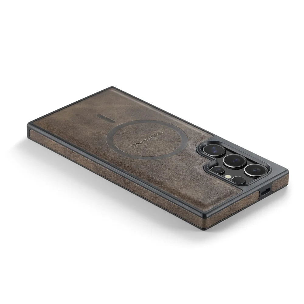 MAGKING K1 Series For Samsung Galaxy S26 Ultra Magnetic Case PC + TPU + PU Leather Phone Cover - Coffee - 7