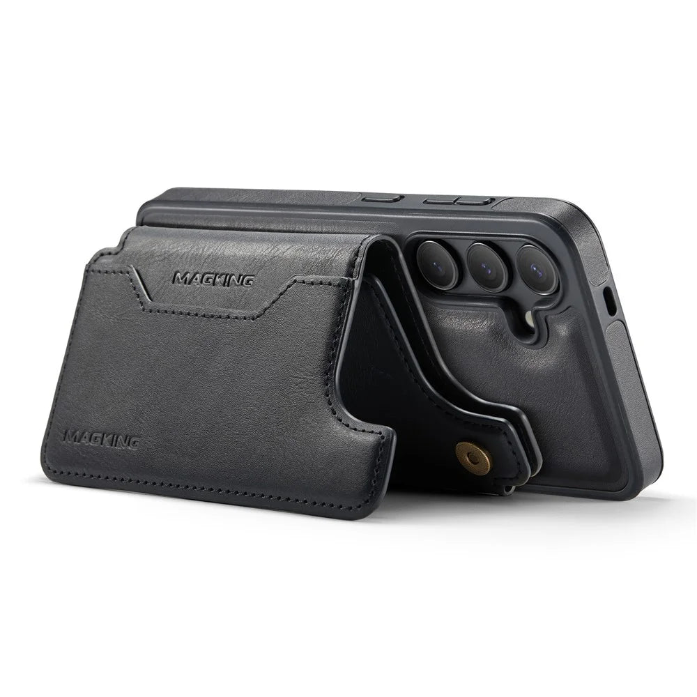 MAGKING K3 Series For Samsung Galaxy S26 Magnetic Case Detachable Wallet PC + TPU + PU Phone Cover - Black - 4