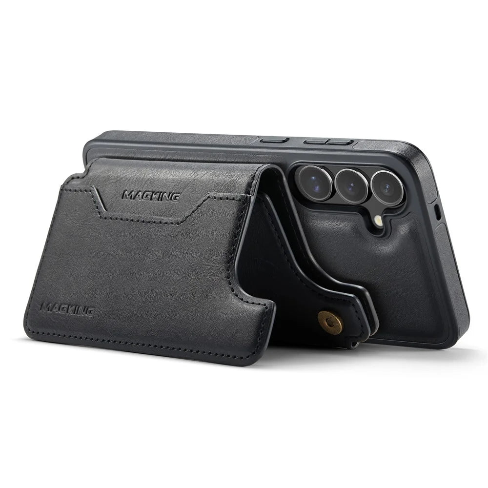 MAGKING K3 Series For Samsung Galaxy S26+ Magnetic Case Detachable Wallet PC + TPU + PU Phone Cover - Black - 4