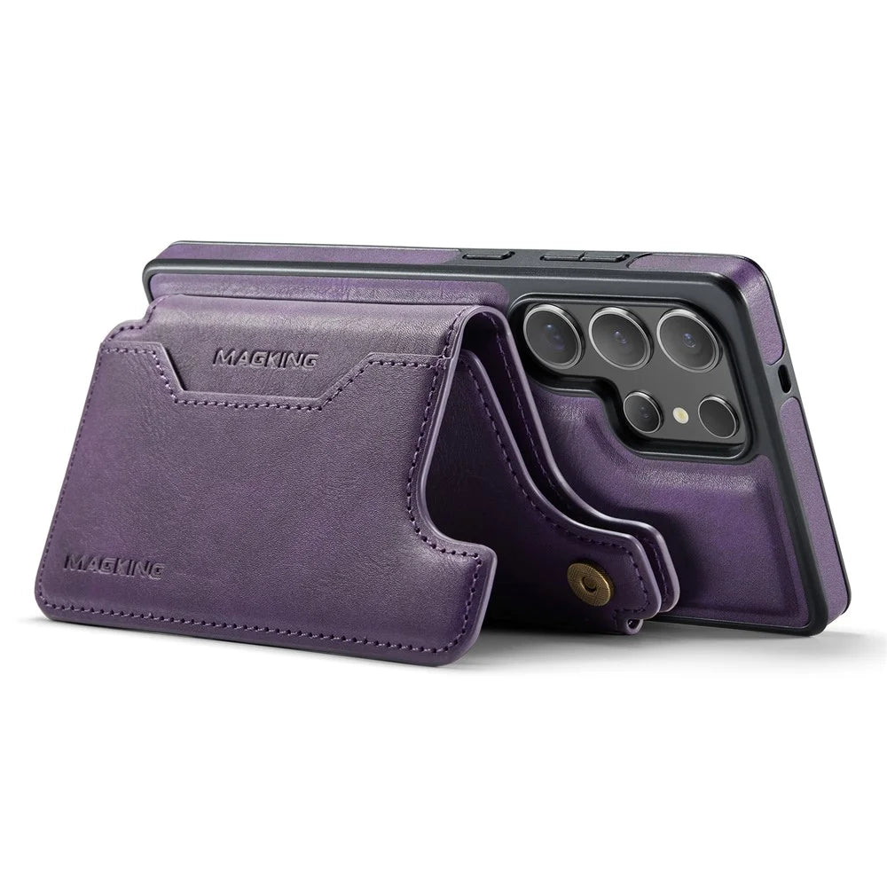 MAGKING K3 Series For Samsung Galaxy S26 Ultra Magnetic Case Detachable Wallet PC + TPU + PU Phone Cover - Purple - 4
