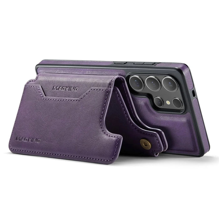 MAGKING K3 Series For Samsung Galaxy S26 Ultra Magnetic Case Detachable Wallet PC + TPU + PU Phone Cover - Purple - 4