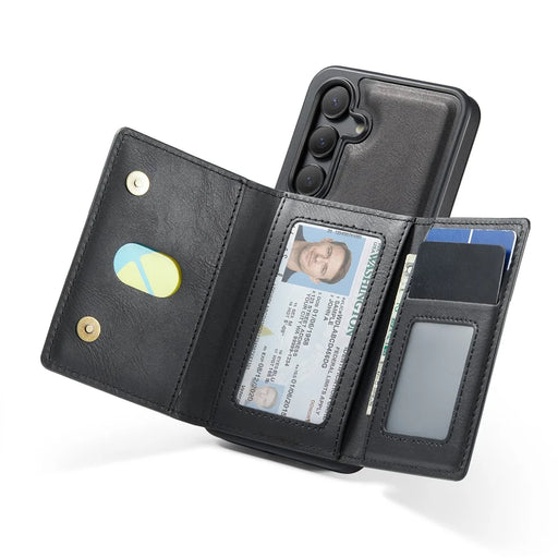 MAGKING K4 Series For Samsung Galaxy S26 Magnetic Case Detachable Wallet PU TPU PC Phone Cover - Black - 2