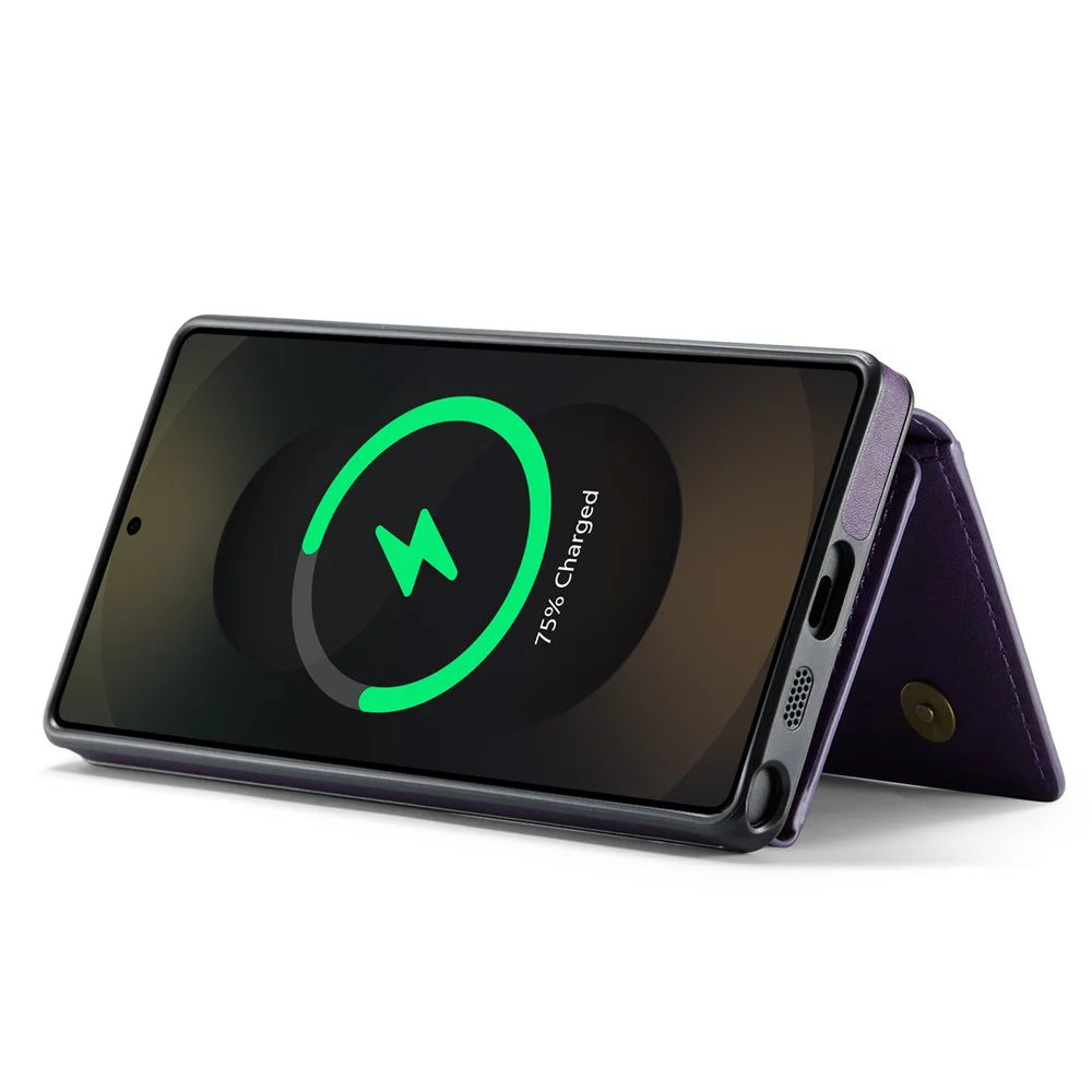 MAGKING K4 Series For Samsung Galaxy S26 Ultra Magnetic Case Detachable Wallet PU TPU PC Phone Cover - Purple - 6