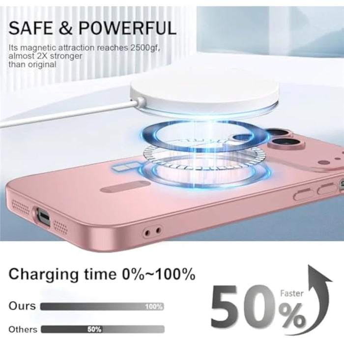 For iPhone 18 Pro Max / 17 Pro Max Case Compatible with MagSafe Ultra Thin TPU Phone Cover with Lens Protection - Pink - 2