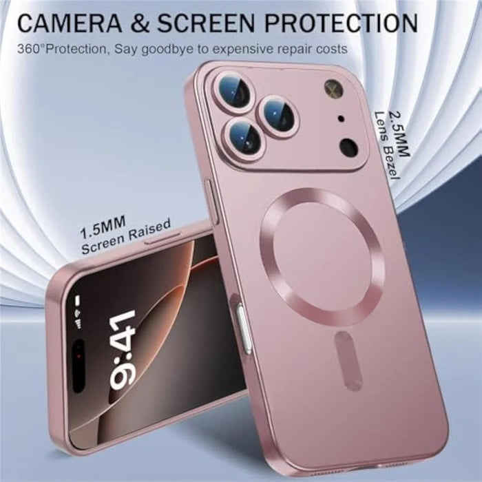 For iPhone 18 Pro Max / 17 Pro Max Case Compatible with MagSafe Ultra Thin TPU Phone Cover with Lens Protection - Pink - 4