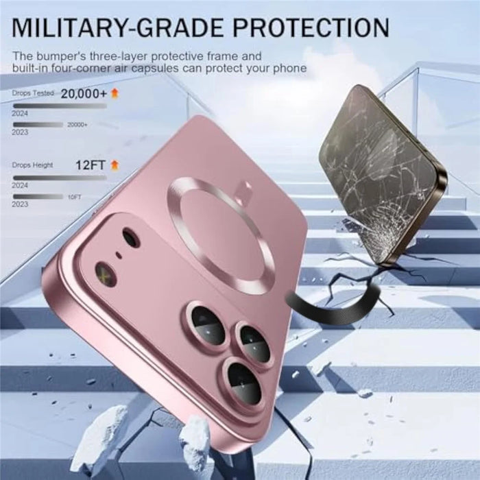 For iPhone 18 Pro Max / 17 Pro Max Case Compatible with MagSafe Ultra Thin TPU Phone Cover with Lens Protection - Pink - 5