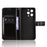 For Oukitel C3 PU Leather Case with Strap Crazy Horse Texture Phone Wallet Cover - Black - 4