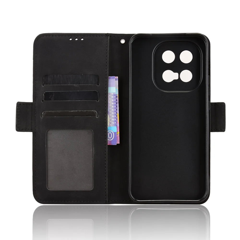 For vivo iQOO 15 5G Leather Case Phone Wallet Cover with Multiple Card Slots - Black - 4