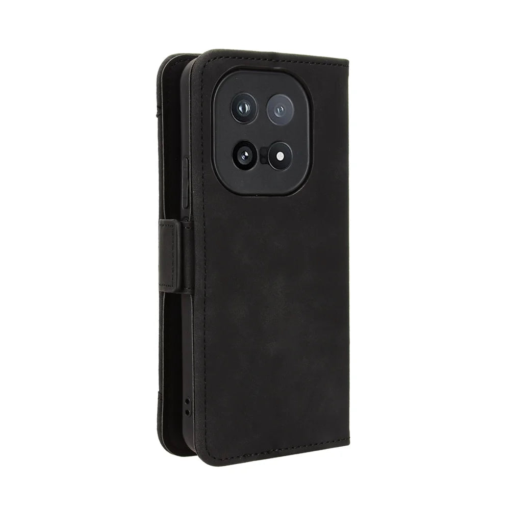 For vivo iQOO 15 5G Leather Case Phone Wallet Cover with Multiple Card Slots - Black - 7