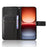 For vivo iQOO 15 5G Leather Wallet Case with Strap Diamond Texture Phone Cover - Black - 6
