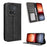 For vivo iQOO 15 5G Leather Case Wallet Stand Retro Texture Phone Cover - Black - 1