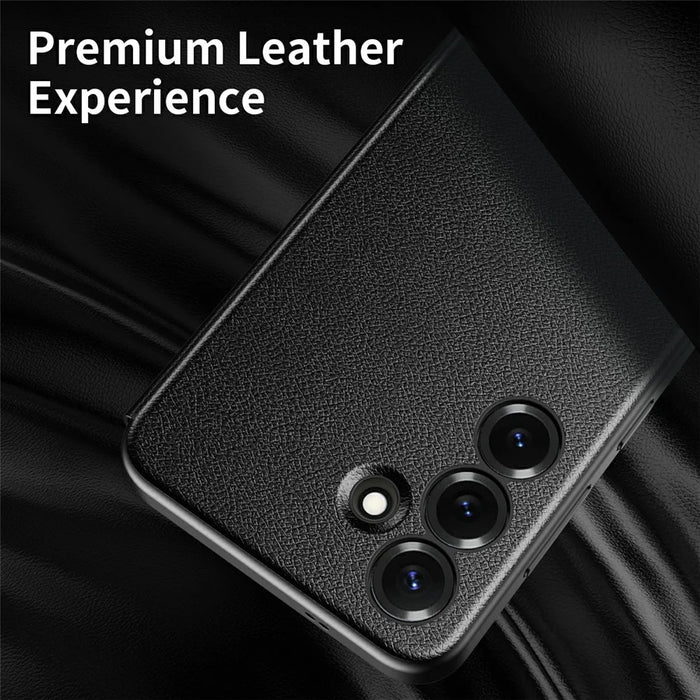 For Samsung Galaxy S25 FE Case Smart View Window Leather Phone Cover - Black - 4