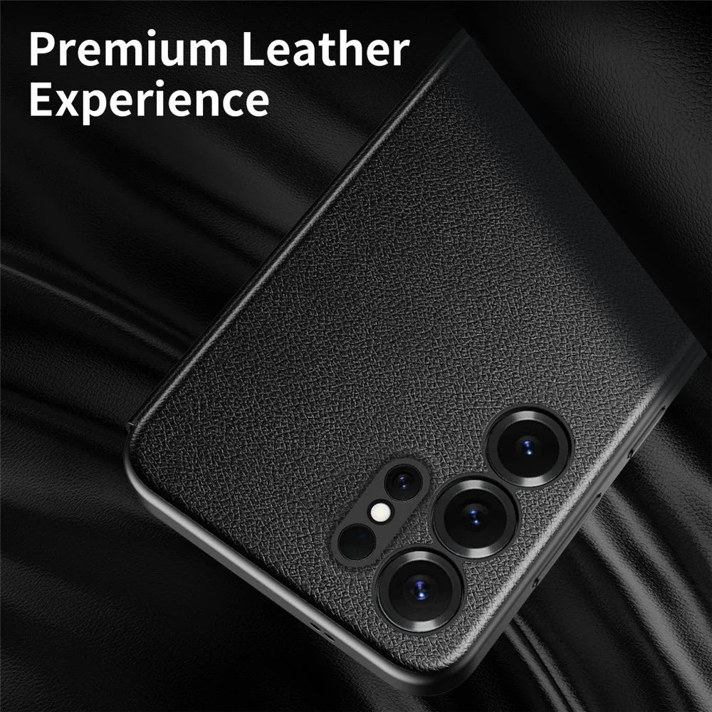 For Samsung Galaxy S23 Ultra Case Smart View Window Leather Phone Cover - Black - 4