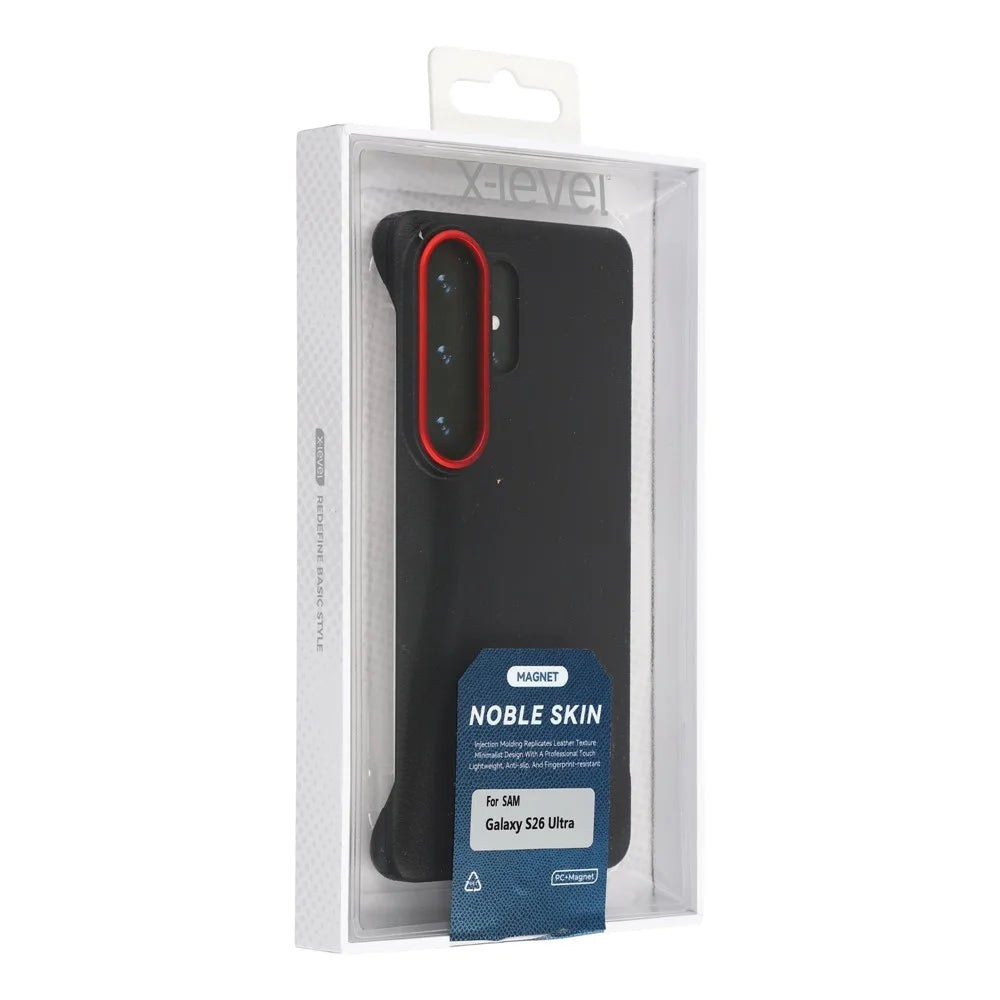 X-LEVEL For Samsung Galaxy S26 Ultra Magnetic Case Boardless PC + Metal Phone Back Cover - Black - 7