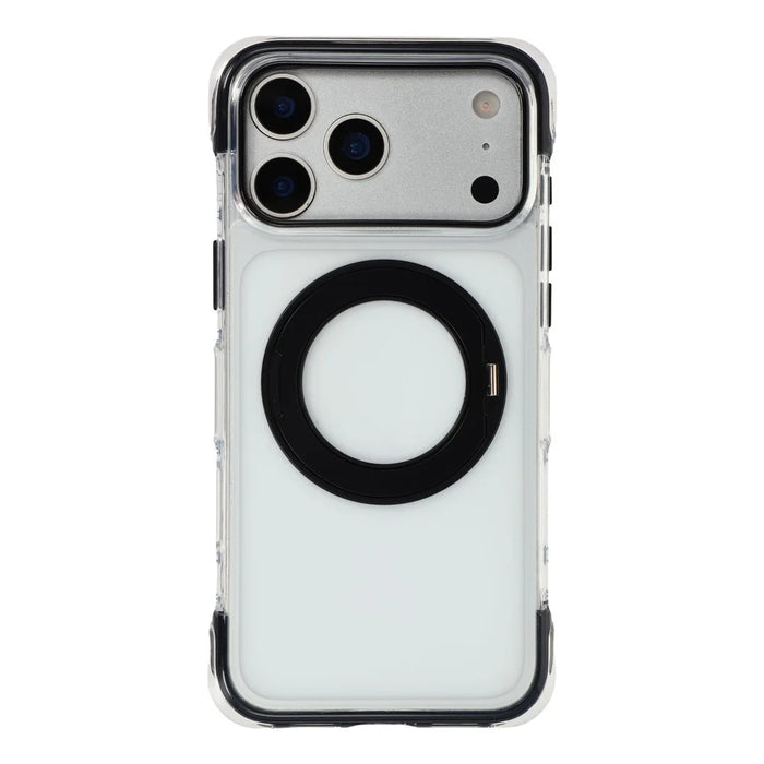 X-LEVEL For iPhone 17 Pro Max Magnetic Case Rotary Kickstand PC + TPU Anti-drop Airbag Phone Cover - Black - 3