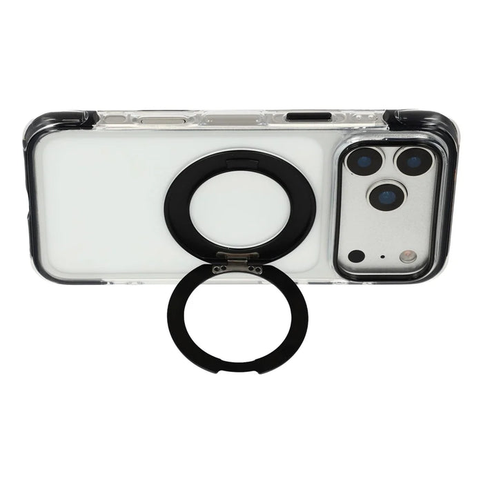 X-LEVEL For iPhone 17 Pro Max Magnetic Case Rotary Kickstand PC + TPU Anti-drop Airbag Phone Cover - Black - 4