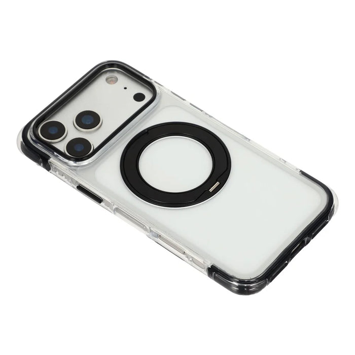X-LEVEL For iPhone 17 Pro Max Magnetic Case Rotary Kickstand PC + TPU Anti-drop Airbag Phone Cover - Black - 5