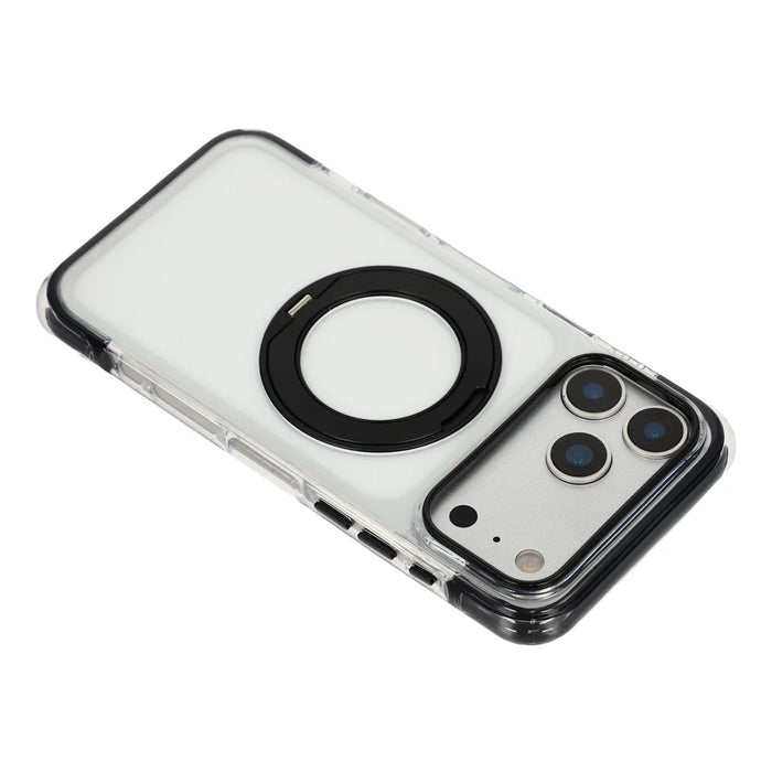 X-LEVEL For iPhone 17 Pro Max Magnetic Case Rotary Kickstand PC + TPU Anti-drop Airbag Phone Cover - Black - 6