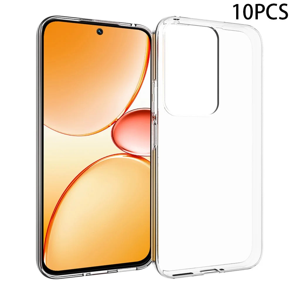 10Pcs   /   Pack Phone Case For Realme 15x (India) 5G  /  C85 5G Watermark Free TPU Protective Clear Phone Cover - 1