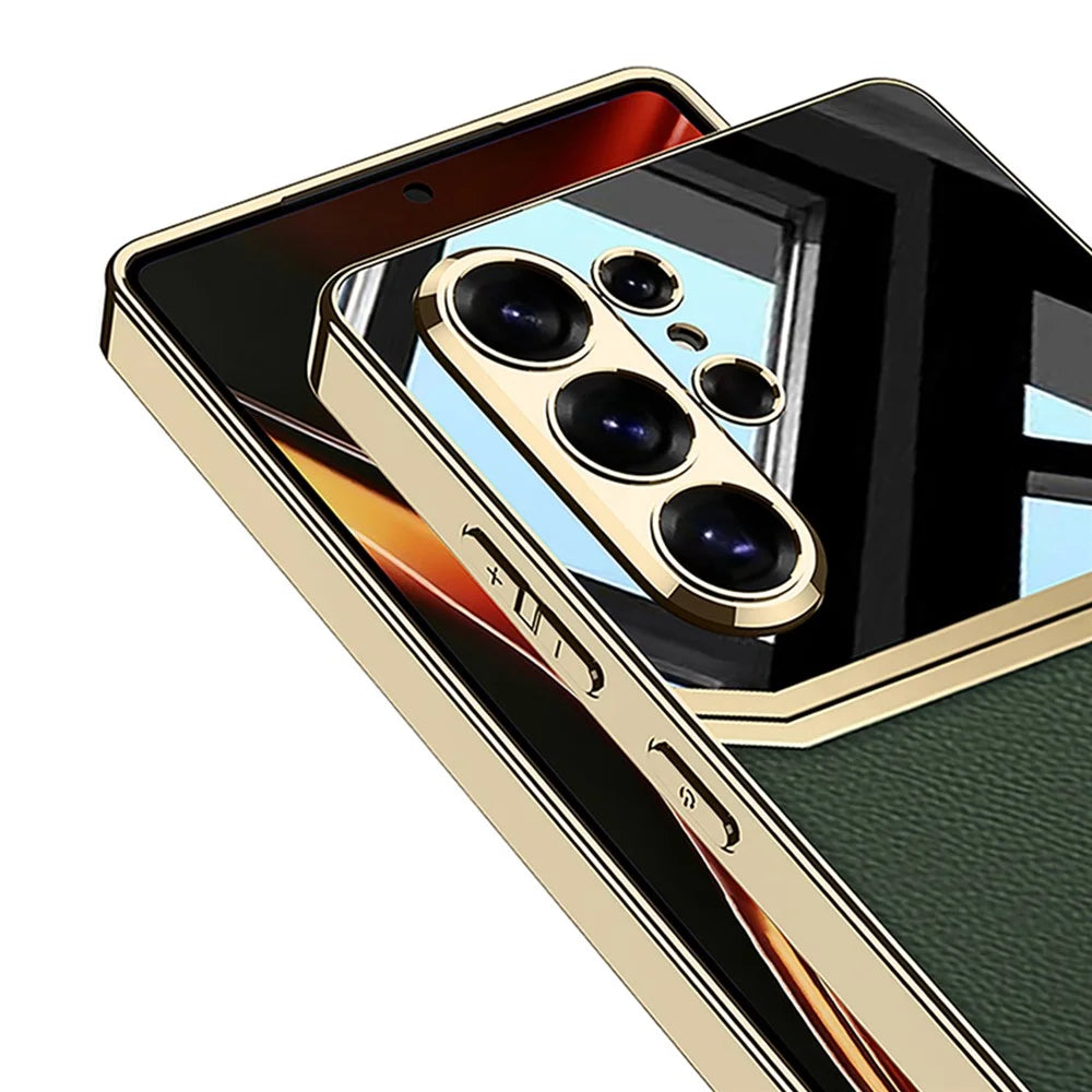 GKK For Samsung Galaxy S26 Ultra Case Electroplated TPU PC PU Phone Back Cover - Black - 3