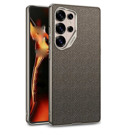GKK For Samsung Galaxy S26 Ultra Case Skin Touch PC + TPU + Cloth Phone Back Cover - Brown - 1