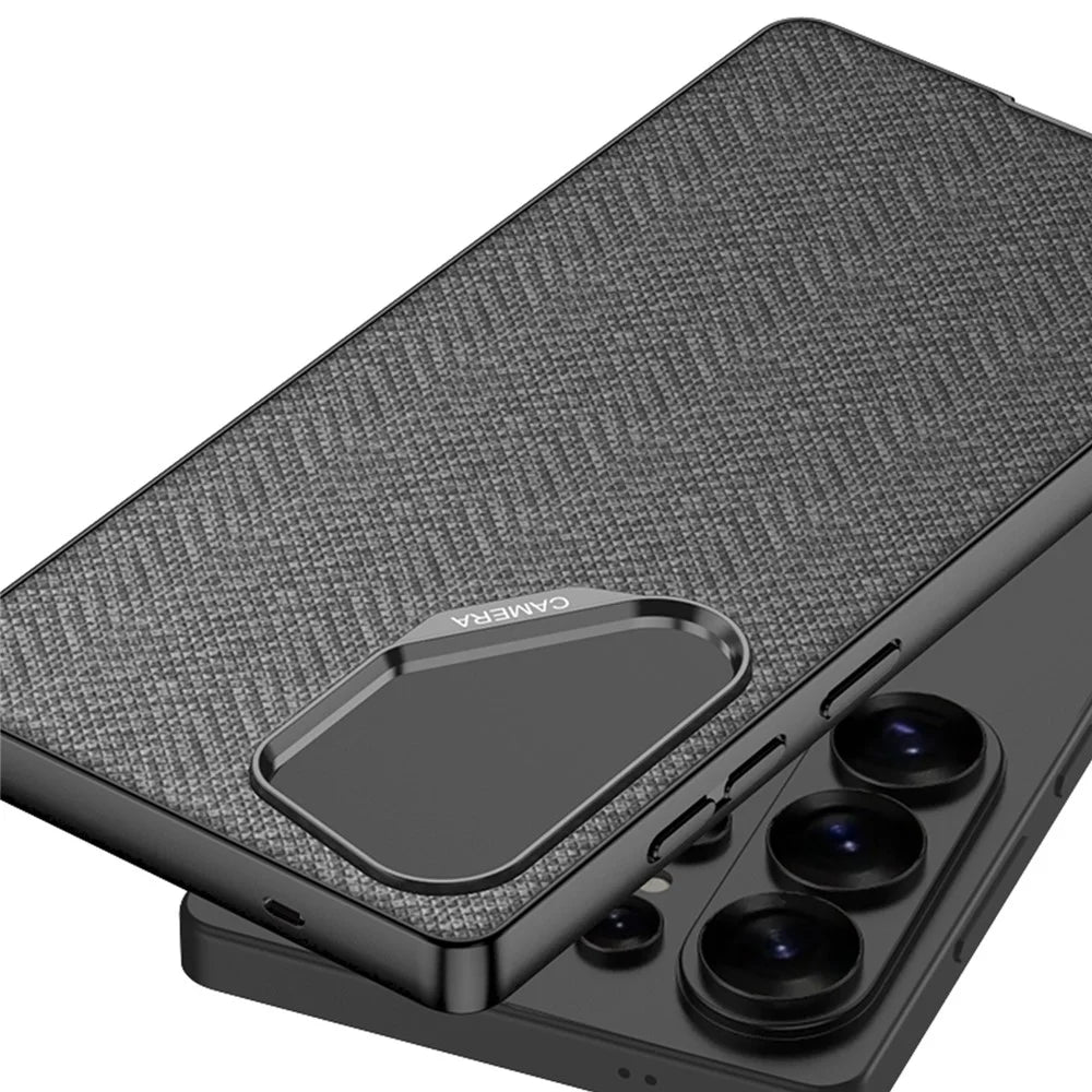 GKK For Samsung Galaxy S26 Ultra Case Skin Touch PC + TPU + Cloth Phone Back Cover - Brown - 3
