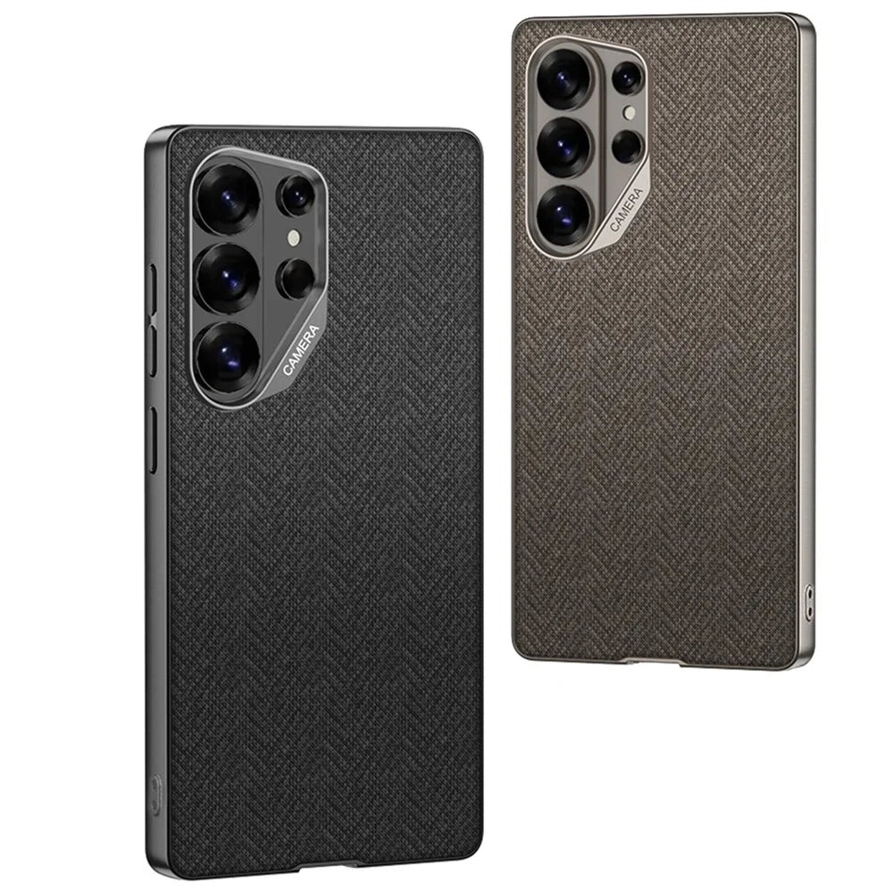 GKK For Samsung Galaxy S26 Ultra Case Skin Touch PC + TPU + Cloth Phone Back Cover - Brown - 5