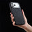 MELKCO For iPhone 17 Pro Case Compatible with MagSafe Alcantara Leather + PC Phone Cover with Metal Keys  /  AI Button - Dark Grey - 3