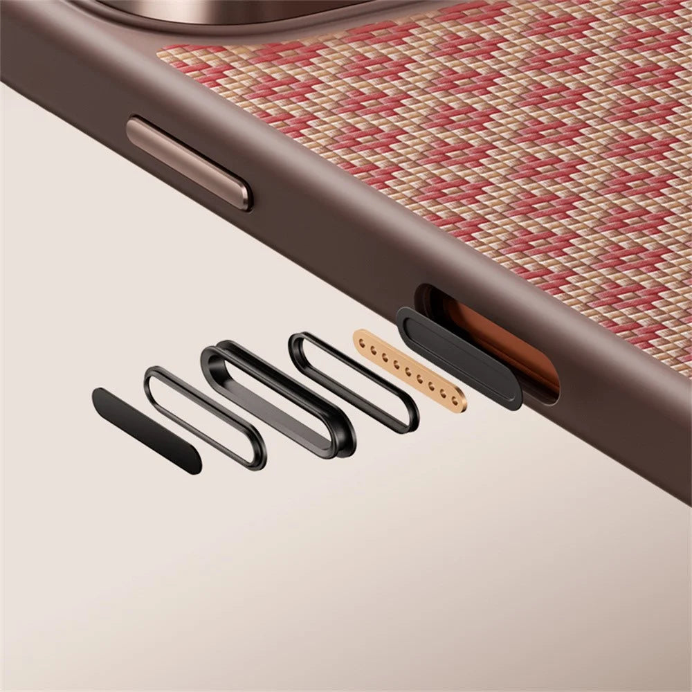 BENKS Y3 For iPhone 17 Pro Max Case Aramid Fiber Woven Texture Phone Cover Compatible with MagSafe - Blue - 5