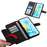 For Samsung Galaxy A37 5G Case Flower Pattern PU Leather Wallet Phone Cover with Strap - Black - 5
