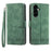 DIERFENG DF-03 For Samsung Galaxy A57 5G Case Lines Imprint Wallet Leather Phone Cover with Wrist Strap - Green - 1