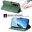 DIERFENG DF-03 For Samsung Galaxy A57 5G Case Lines Imprint Wallet Leather Phone Cover with Wrist Strap - Green - 5