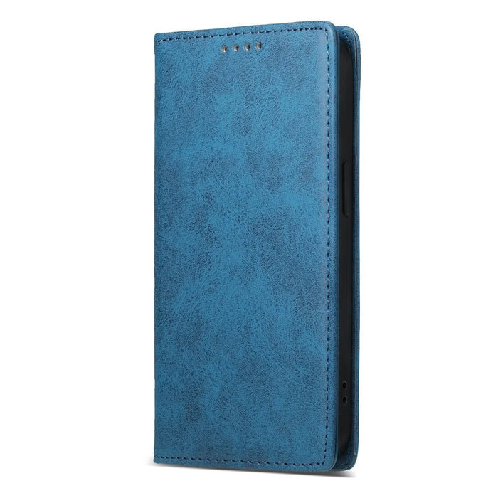 For Samsung Galaxy A37 5G Wallet Case RFID Blocking PU Leather Phone Cover - Blue - 7