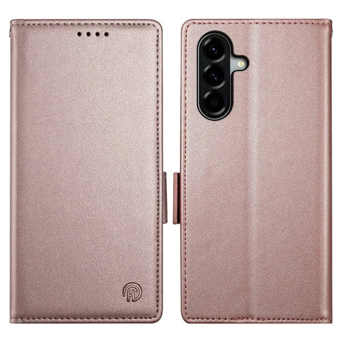 For Samsung Galaxy A57 5G Stand Case PU Leather Wallet Phone Cover - Rose Gold - 1