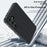 For Samsung Galaxy S26+ Case Leather + PC Hard Phone Cover Carbon Fiber Texture - Black - 2