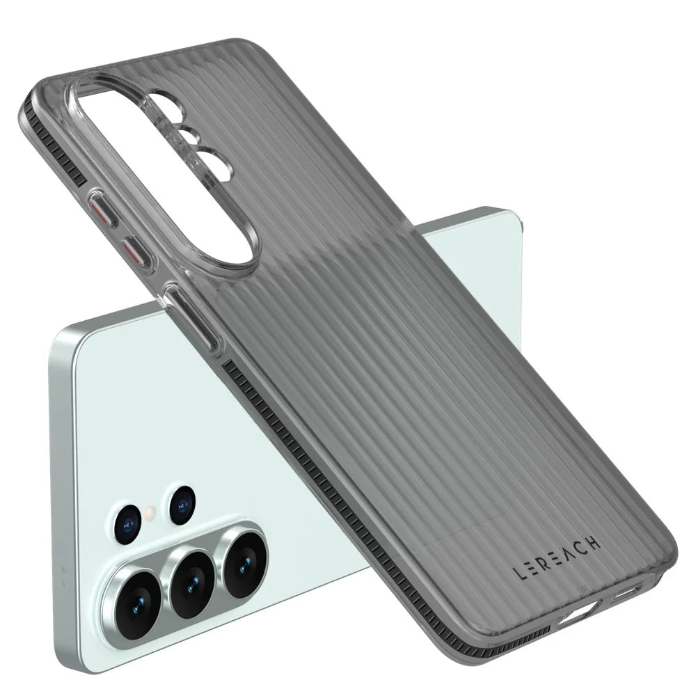 LEREACH TOC Series for Samsung Galaxy S26 Ultra Case Flowing Grid PC Phone Cover - Black - 1