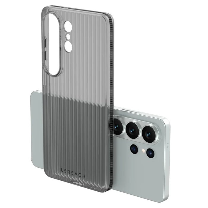 LEREACH TOC Series for Samsung Galaxy S26 Ultra Case Flowing Grid PC Phone Cover - Black - 4