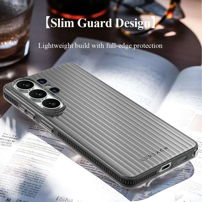LEREACH TOC Series for Samsung Galaxy S26 Ultra Case Flowing Grid PC Phone Cover - Black - 7