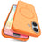 For iPhone 17 Magnetic Case Skin Touch PC + TPU Anti-Drop Phone Cover - Orange - 2