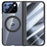 For Google Pixel 10 Pro Fold Magnetic Case Kickstand Electroplated PC Phone Cover Built-In Screen Protector - Black - 1