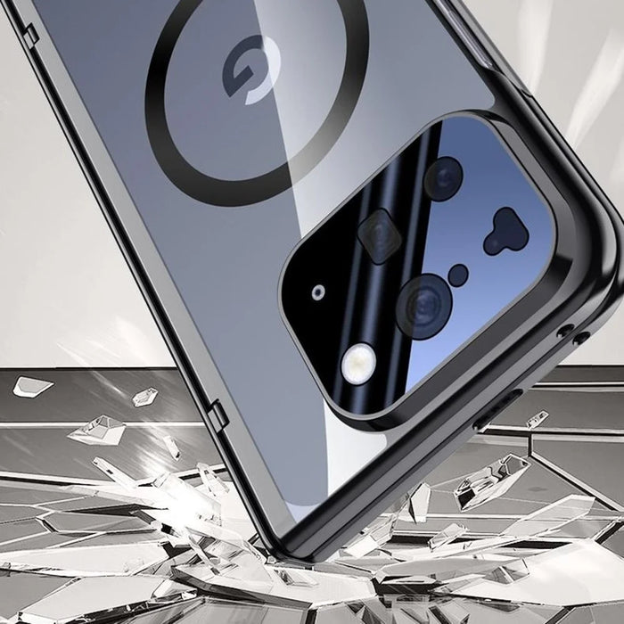 For Google Pixel 10 Pro Fold Magnetic Case Hard PC + Acrylic Phone Cover with HD Screen Protector - Black - 7