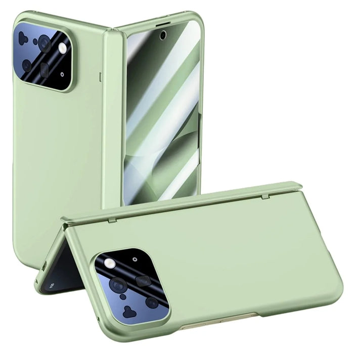 For Google Pixel 10 Pro Fold Case Hard PC Hinge Protection Phone Cover with Rear Small Screen Protector - Green - 1